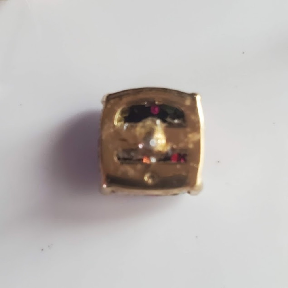 Kate Spade New York Small Gumdrop Stud Earrings Multi Glitter Gold Tone - Picture 5 of 8